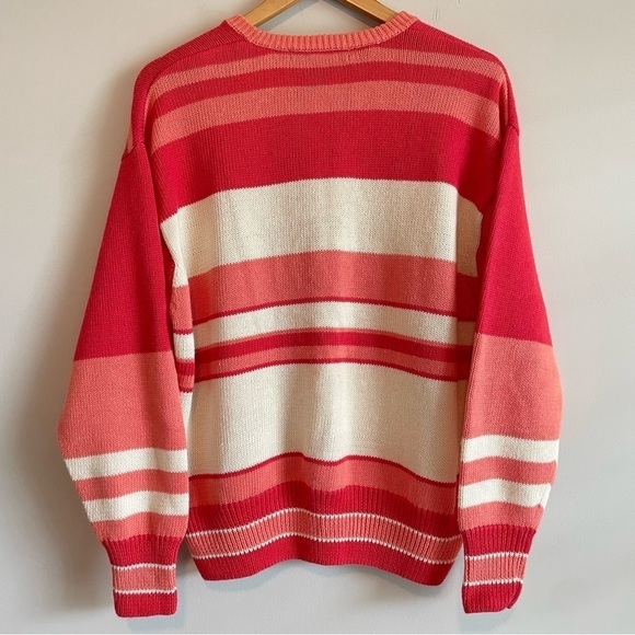 Vintage I.B. Diffusion Granny Beaded Floral Striped Knit Sweater - Picture 4 of 6